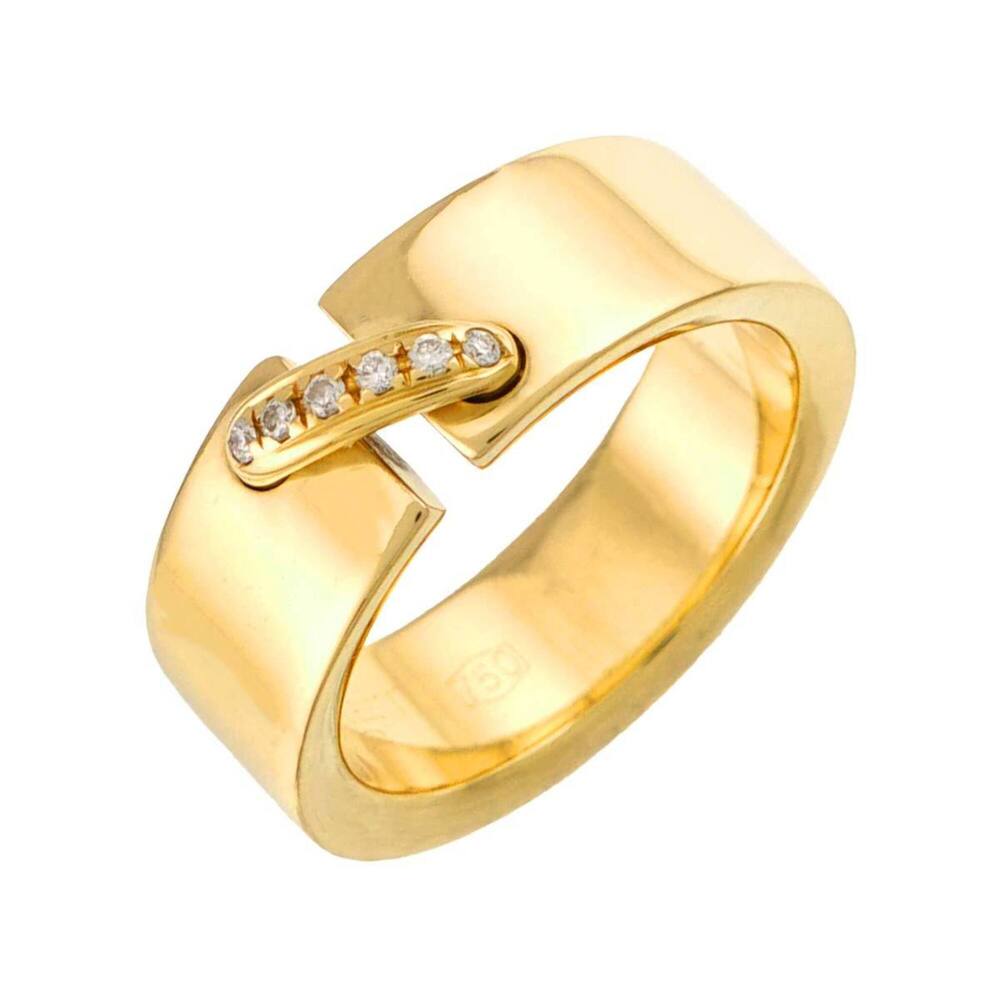 Chaumet Liens Ring with Diamonds, 18K Yellow Gold (750)